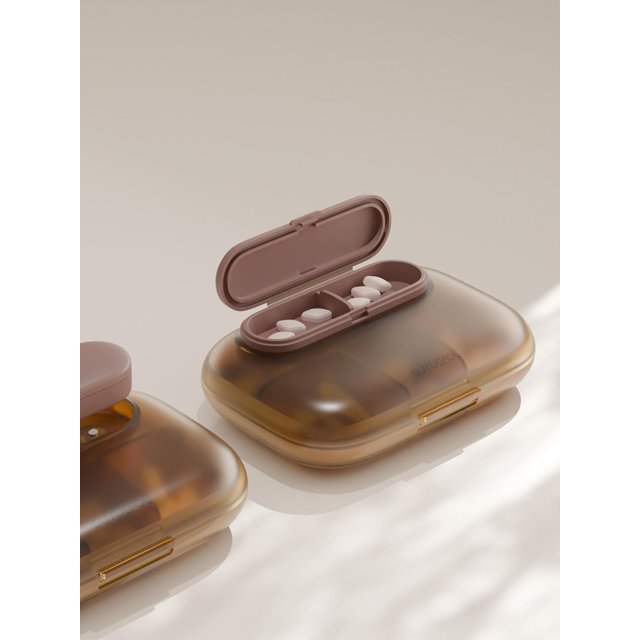 Portable Small Medicine Box, Three Meals a Day, Mini Portable Seal, Moisture-Proof Medicine, Drug Box