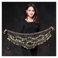 thumbnail image 3 of Belly Dance Coin Belt BellyDance Hip Scarf Golden Coins Belly Dance Costume Dancing Coin Belt, 3 of 7