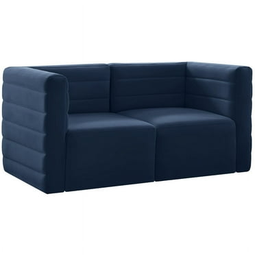Meridian Furniture Quincy Navy Velvet Modular Sofa
