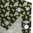 thumbnail image 4 of Ambesonne Alien Grommet Curtain, UFO Portrait Space Crafts, 50" x 72", Apple Green Eggshell, 4 of 6