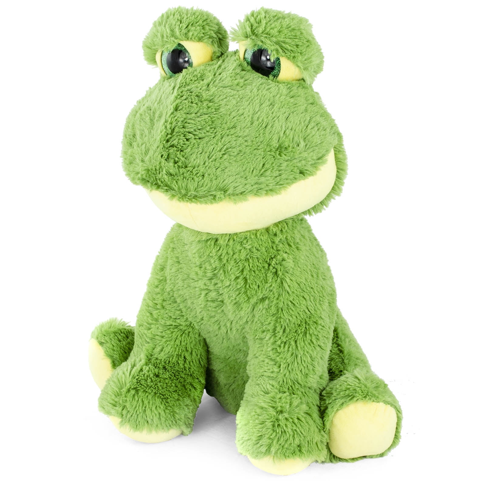 Super Soft Plush Corduroy Cuddle Farm Sitting Frog Stuffed Animal Toy,14 inch Adorable Farm
