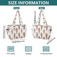 thumbnail image 4 of FORMRS Tote Bag for Women Quilted Large Capacity Travel Work Carry On Shoulder Handbag, Brown Ice Cream Pattern, 4 of 7