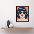 thumbnail image 2 of The Futures Too Bright Sofia Francis No 1 Coral On Midnight Blue Portrait Sunglasses Artwork Painting Art Print Framed Poster Wall Decor 12x16 inch, 2 of 5