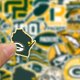 thumbnail image 2 of Paquete de stickers SUNSAIL 27 piezas Green Bay vinilo impermeable, 2 of 3