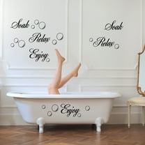Bathroom Wall Art Quote Sticker Vinyl Decal Home Art Decoration: Black