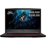 MSI GF65 15.6" IPS FHD 144Hz Thin Gaming Laptop, Intel 6-Core i5-10500H, 24GB RAM 512GB NVMe SSD, NVIDIA GeForce RTX 3060 Max-Q 6GB DDR6, WiFi 6, RJ45, HDMI, Backlit Keyboard, Win 11 Home