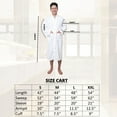 thumbnail image 6 of GOLD TEXTILES Men's Terry Cloth Bathrobe - White, Lightweight & Cozy with Adjustable Belt, Small, 100% Cotton, Pack of 1, 6 of 6