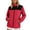 Red, variant on Windbreaker Jacket Women Long Sleeve Full Zip Stand Collar Lightweight Color Block Waterproof Hiking Outwear with Zip Pockets(XX-Large,Red)