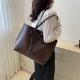 thumbnail image 5 of Bolso de mano para mujer, Bolso de hombro de cuero PU, Bolso de mano elegante, Bolso grandes (marrón), 5 of 7