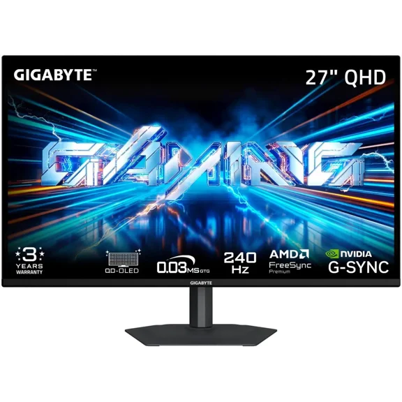 GIGABYTE 27 inch QHD 2K 1440P 240Hz OLED Gaming Computer Monitor GO27Q24A