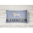thumbnail image 2 of Carolines Treasures BB8272PW1216 Ariege Pointer Welcome Canvas Fabric Decorative Pillow, Blue, 12H x16W, multicolor, 2 of 3
