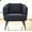 Blue, variant on US Pride Furniture Modern Channel Corduroy Velvet Accent Chair with Black Metal Legs Luxurious Design and Comfortable Seating Ideal for Living Room Bedroom or Office Grey