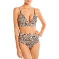 thumbnail image 2 of L Space Womens Animal Print Metallic Swim Bottoms, Brown, Small, 2 of 5