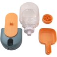 thumbnail image 2 of Juego de dos piezas para mascotas, dispensador automático de alimentos y dispensador de agua para perros pequeños, gatos y mascotas (naranja) ER, 2 of 5