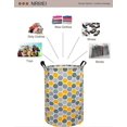 thumbnail image 2 of Round Stora Basket Laundry Basket Foldable Coating For Bed, 2 of 5