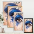 thumbnail image 4 of Close Up Of Brown Eye With Blue Fantasy Make Up 30 in x 40 in Framed Photography Canvas Art Print, by Designart, 4 of 5
