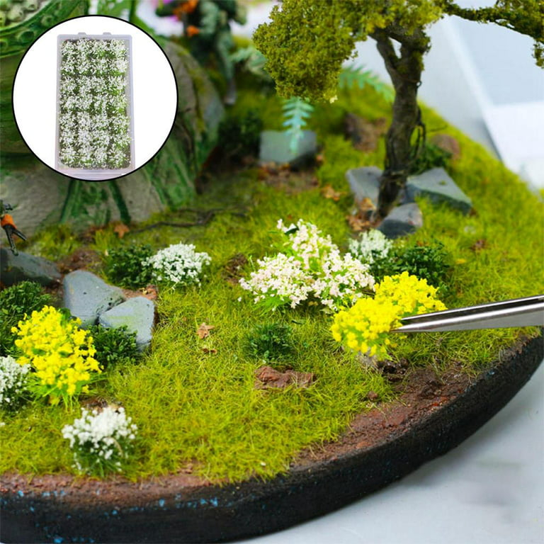 Micro Landscape leaves,miniature Flowers Garden Building Model kits,fairy Garden Flowers Model Railway Train layout,diorama Accessories Model Railroad