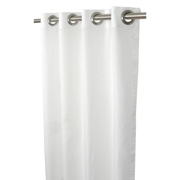 Sunbrella Sheer Mist Snow Indoor/Outdoor Curtain Panel by Sweet Summer Living, 50" x 108" with Stainless Steel Grommets