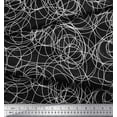 thumbnail image 2 of Soimoi Black Cotton Duck Fabric Thread Art & Craft Print Sewing Fabric Yard 42 Inch Wide, 2 of 3