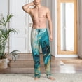 thumbnail image 6 of Lsque Abstract Ocean Currents Print Men's Pajama Pants, Lounge Pant - Comfortable Home Wear,Elastic Waistband, Stylish Design-X-Large, 6 of 9