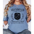thumbnail image 2 of Abandoned Fishing Wives Social Club Shirt for Women Funny Fishing Season Graphic Tee for Wife Blue Jean Shirt Adult Small, 2 of 4
