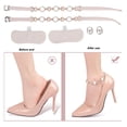 thumbnail image 4 of Correas De Tobillo De Tacones Altos Desmontables, Brillantes 2 Pares Elegantes Exquisitas Correas De Tacones Altos Sueltas Elegante Perla De Imitación Para Dama Para Fiesta, 4 of 8