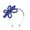 Blue, variant on Lurex Tube Side Bow Headband-Blue