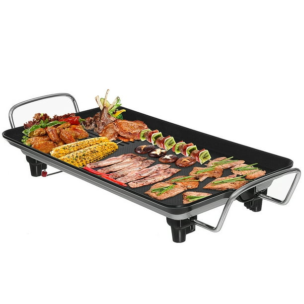Teppanyaki BBQ Grill Tabletop Electric Grill Smokeless NonStick Barbecue Plate Electric Baking