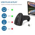 thumbnail image 3 of 1D Barcode Scanner Handheld Wireless Bar Code Reader Manual Trigger/Auto Continuous Scanning Support Paper Code Compatible with Windows Android Mac, 3 of 8