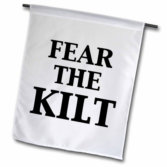 3dRose, Fear the kilt, 18 x 27 inch Garden Flag