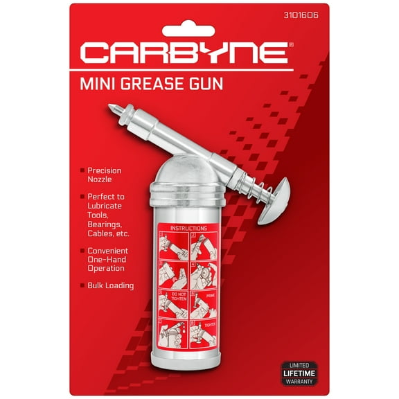 CARBYNE Mini Grease Gun, Precision Nozzle, One-Hand Operation