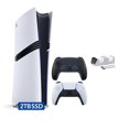 thumbnail image 1 of PlayStation 5 Pro 2TB SSD Digital Console with Two Controllers, White and Midnight Black DualSense and Mytrix Dual Controller Charger - Flagship PS5 Pro Console, 1 of 9