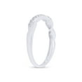 thumbnail image 4 of AFFY White Cubic Zirconia Elegant Twisted Promise Love Shiny Ring In 14k White Gold Over Sterling Silver, Ring Size 5, 4 of 5
