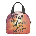 thumbnail image 2 of Goofa Not All Who Wander Are Lost Pattern Lunch Bag ,Insulated Lunch Box, Small Leakproof Cooler Food Lunch Containers Reusable High Capacity Lunch Tote Bags, 2 of 8