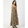 thumbnail image 3 of Moomaya Stylish Printed Rayon Sleeveless A-Line Dress - V Neck, Summer Dress, 3 of 9