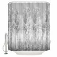 thumbnail image 2 of FAKULI Shower Curtain, Grey Vintage Stall Shower Curtains for Bathroom/Bathtub, Modern Abstract Art Oil Paiting Waterproof Fabric Shower Curtain Set with 12 Hooks, Long 72" x 84", 2 of 7