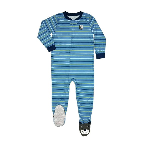 Carter's Boy's Leader Of The Pack Wolf Striped Polyester Footed Pajama Sleeper, Size 4T