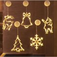 thumbnail image 2 of Lámpara colgante con forma de venado y copo de nieve para Navidad, luz LED, adorno para ventana, decoración para el hogar, Navidad 2024, Año Nuevo, 2 of 5
