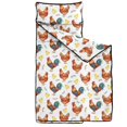 thumbnail image 2 of Rooster and Feather White Pattern Teens Toddler Nap Mat with Pillow, Sleeping Mat Bag for Preschool Daycare 51"x22", 2 of 6