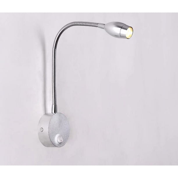 Lámpara de pared LED para cabecera, nueva ingeniería china, pasillo de hotel, pasillo, escalera, sala de estar, lámpara de pared de fondo (luz blanca cálida, lámpara de pared de tubo plateado L) oso de fresa Electrónica