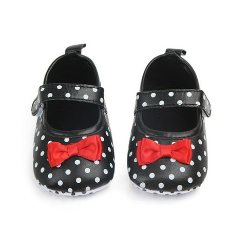

Wuffmeow Baby Anti-slip Polka Dot Shoes Autumn Spring for Girl Kids Soft Sole First Walkers Casual Walking Shoes