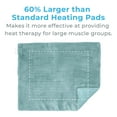 thumbnail image 5 of Pure Enrichment PureRelief Ultra-Wide Microplush Heating Pad - 20” x 24” XXL Size & 6 Heat Settings for Temporary Neck, Shoulder & Back Pain Relief - Moist Heat Option & Machine Washable (Sea Glass), 5 of 9