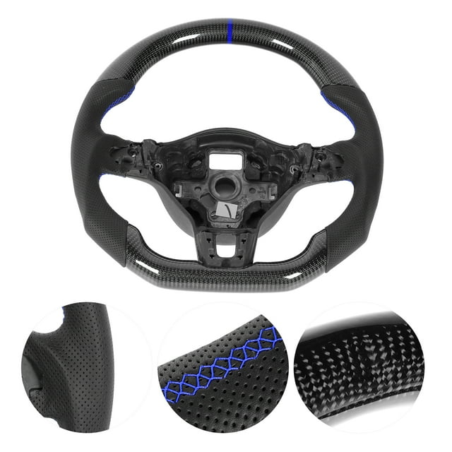 Steering Wheel Modification,Carbon Fiber Steering Wheel Nappa Perforated Steering Wheel Flat Bottom Steering Wheel Quality You Can Trust