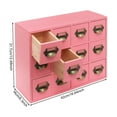thumbnail image 2 of Pink 12 Drawers Apothecary Cabinet with Handles,Desktop Library Card Catalog Cabinet,Herb Storage Box for Family, Friends, 2 of 23