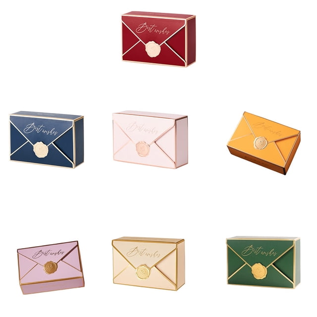 stanreset 50 Pieces Envelope Candy Box European Style Snacks Wedding Birthday Anniversary Folding Pouch Party Favors Case Purple