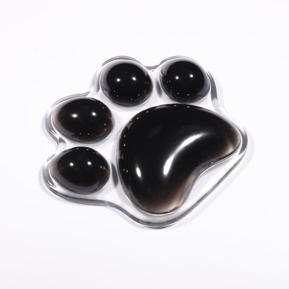 3D Cat Paw Transparent Silicone Mouse Pad, Cute Small Size Anti-Slip Wrist Rest for Girls Office Desk