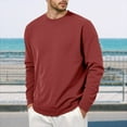 thumbnail image 4 of Basic Sweatshirts for Men 2025 Fall Winter Long Sleeve Crewneck Casual Loose Plain Sweatshirt Pullover Tops, 4 of 6