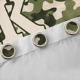 thumbnail image 4 of Feelyou Monogrammed K Black Out Curtains, Green Camo Curtains Pack of 2 (42x63 Each), 4 of 6