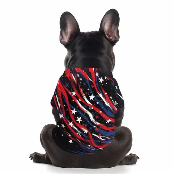Dog Clothes for Large Dogs Patriotic Pet Shirt Xxl Navy Blue Stars Stripes Fourth of July Dog T-Shirt for Medium Small Puppies