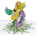 thumbnail image 4 of CUTPOPUP Anniversary Card Pop Up, 15x15cm, Wedding 3D Greeting Card (Couple Finches Kissing), 4 of 6